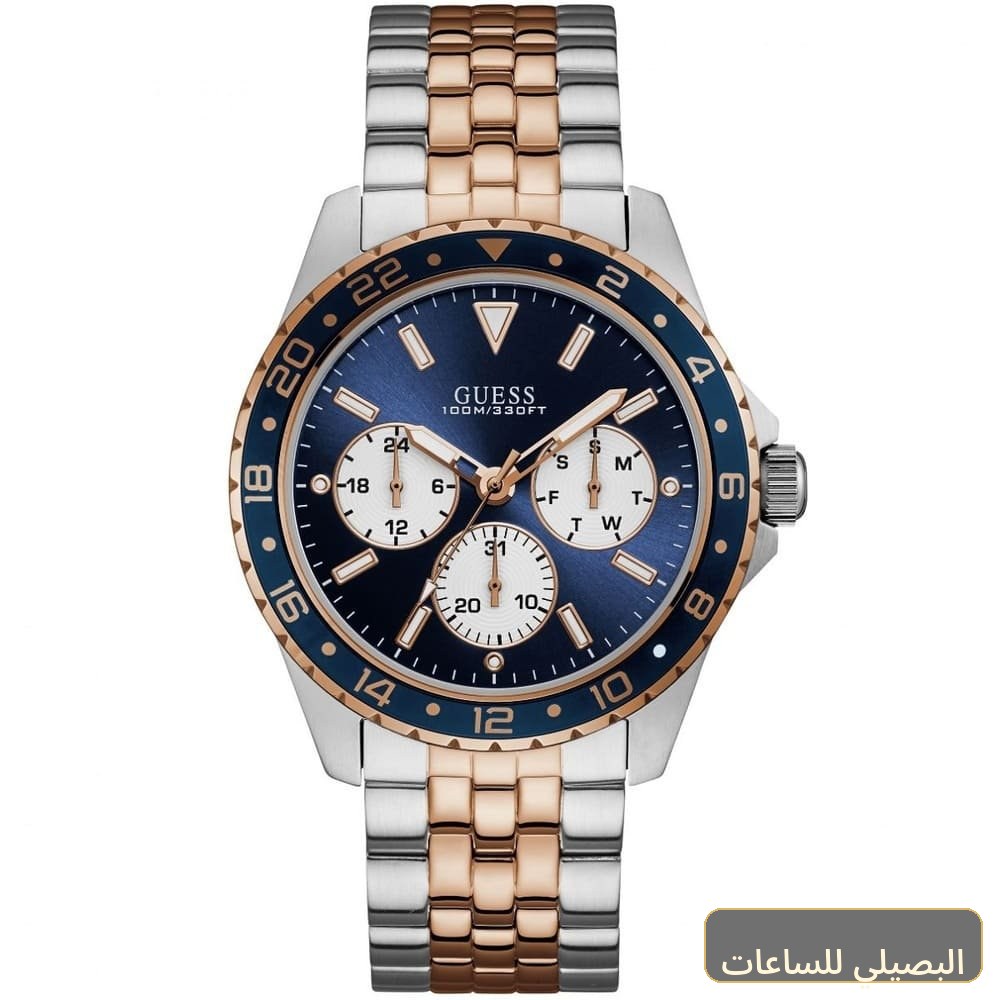 [w1107g3] ساعة جيس أوديسي للرجال W1107G3 بمينا أزرق وسوار فضي ونحاسي