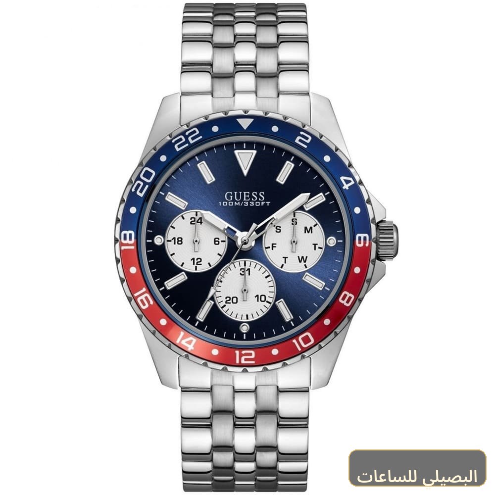 ساعة جيس أوديسي للرجال W1107G2 بمينا أزرق وسوار فضي