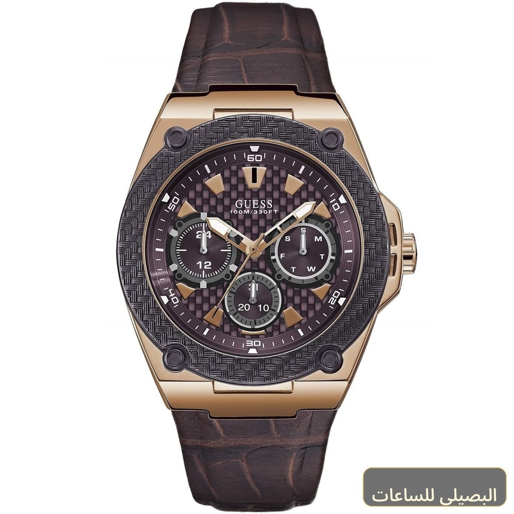 ساعة جيس ليجاسي للرجال W1058G2 بمينا بني وسير جلد بني
