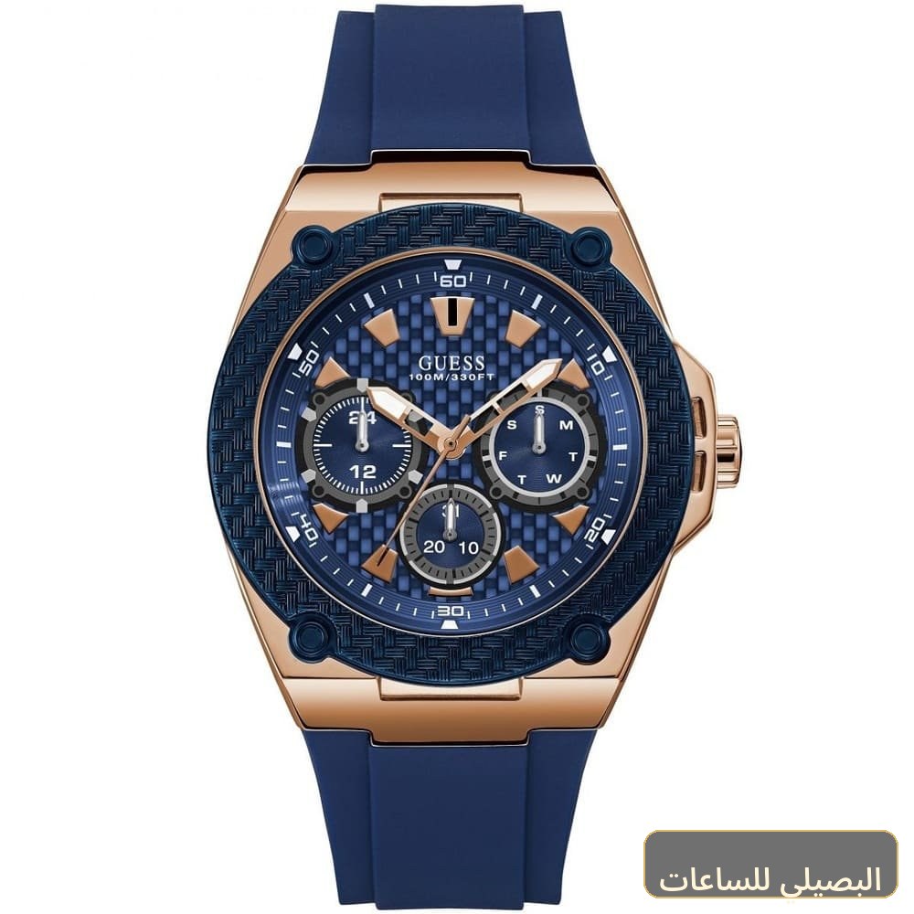 [w1049g2] ساعة جيس ليجاسي للرجال W1049G2 بسير مطاطي ومينا باللون الأزرق
