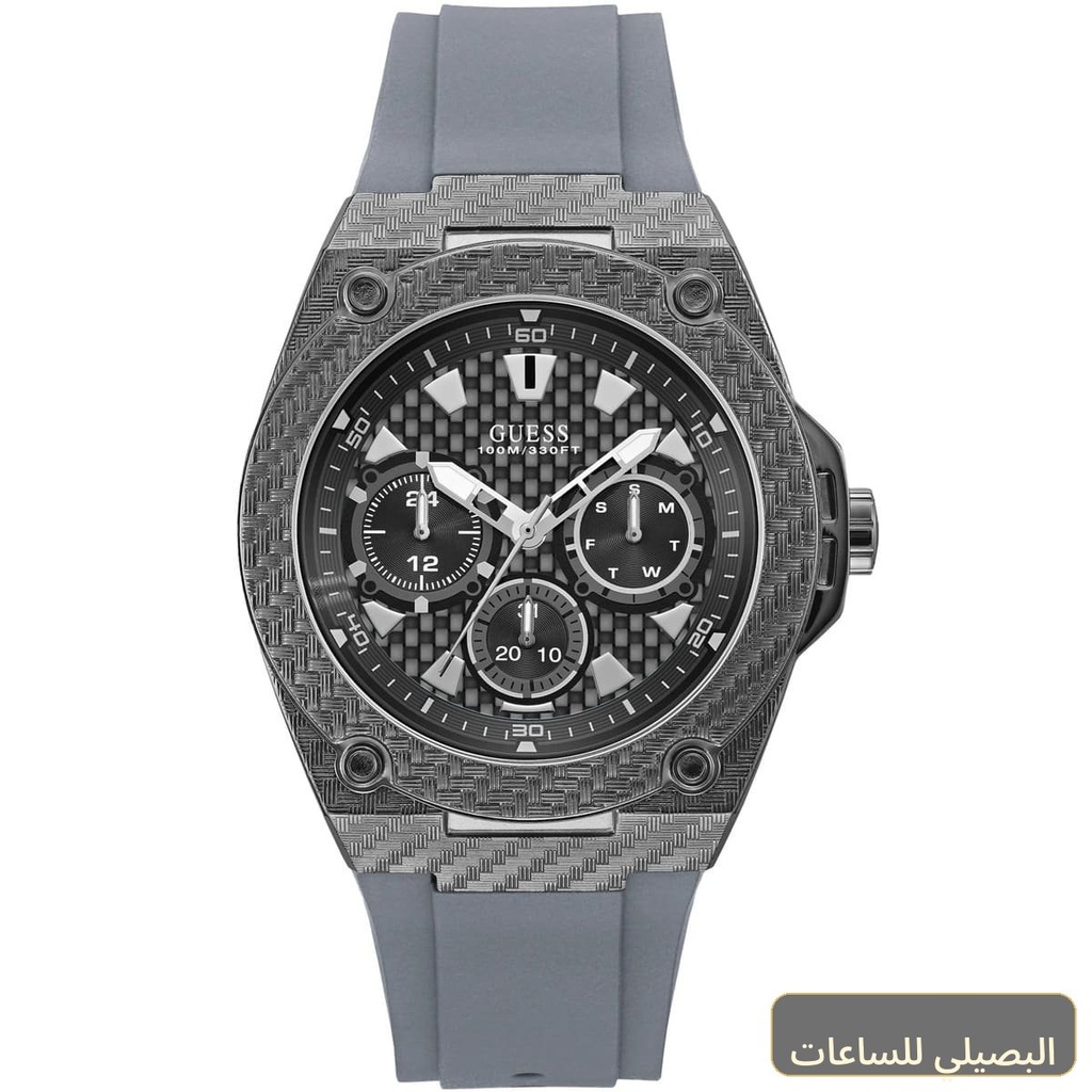 [W1048G1] ساعة جيس ليجاسي للرجال W1048G1 بسير مطاطي ومينا رمادي