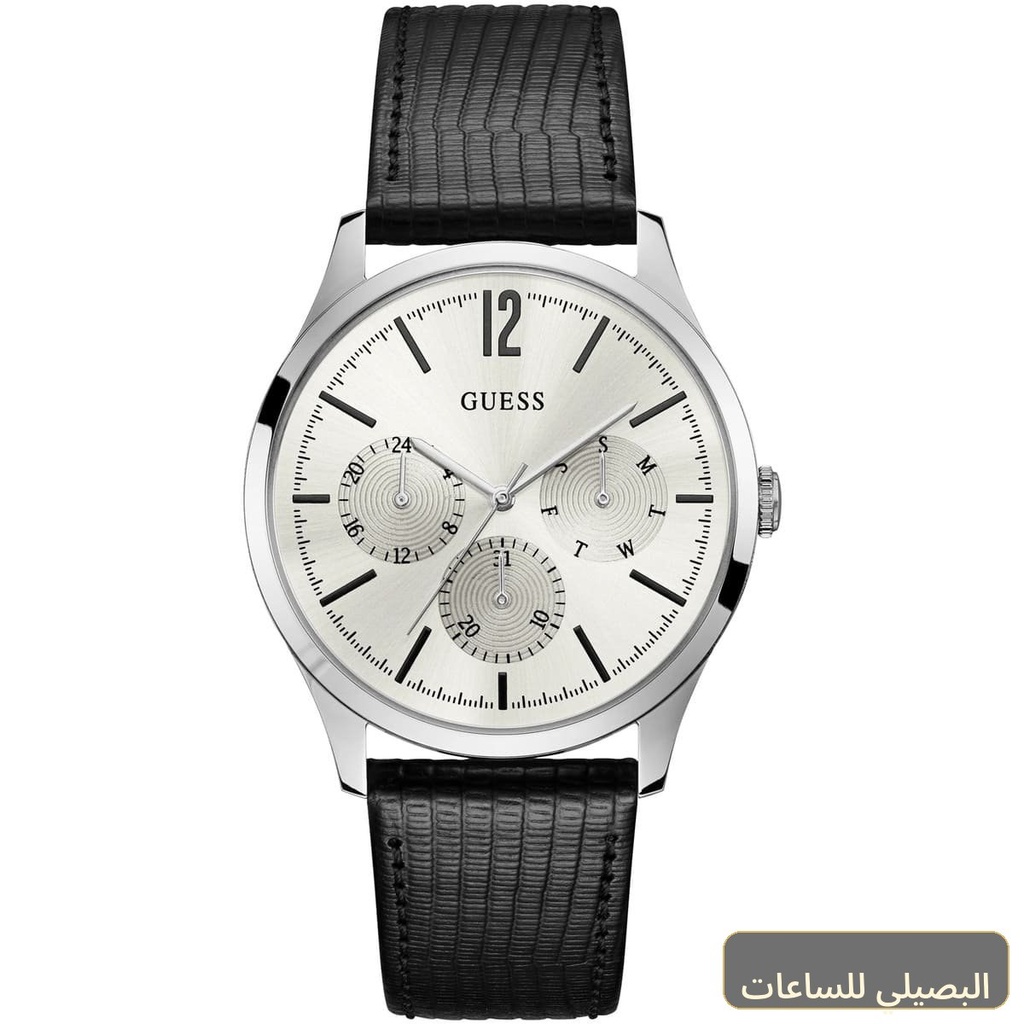 [W1041G4] ساعة جيس ريجنت للرجال W1041G4 بمينا أبيض وسير جلد أسود