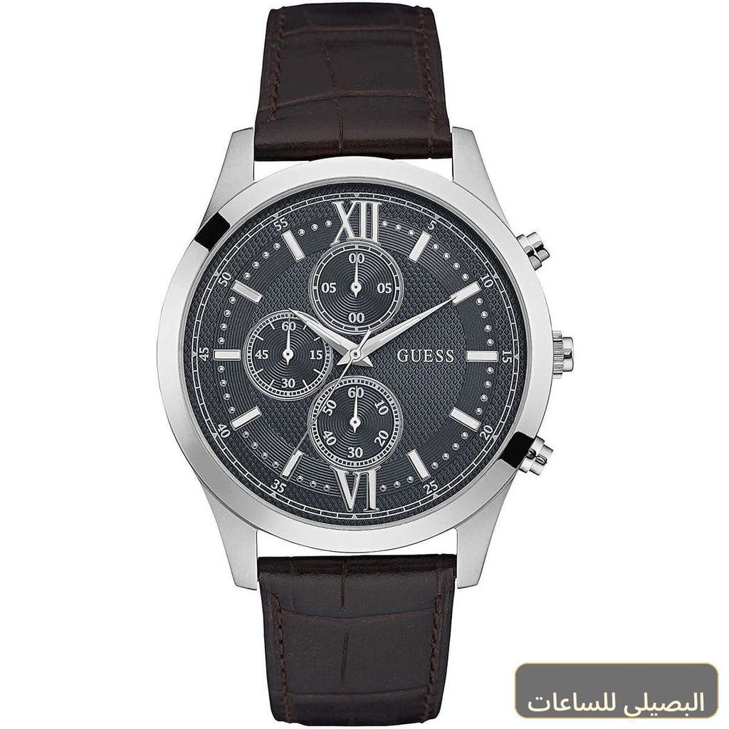 ساعة جيس هدسون للرجال W0876G1 بمينا أسود وسير جلد أسود