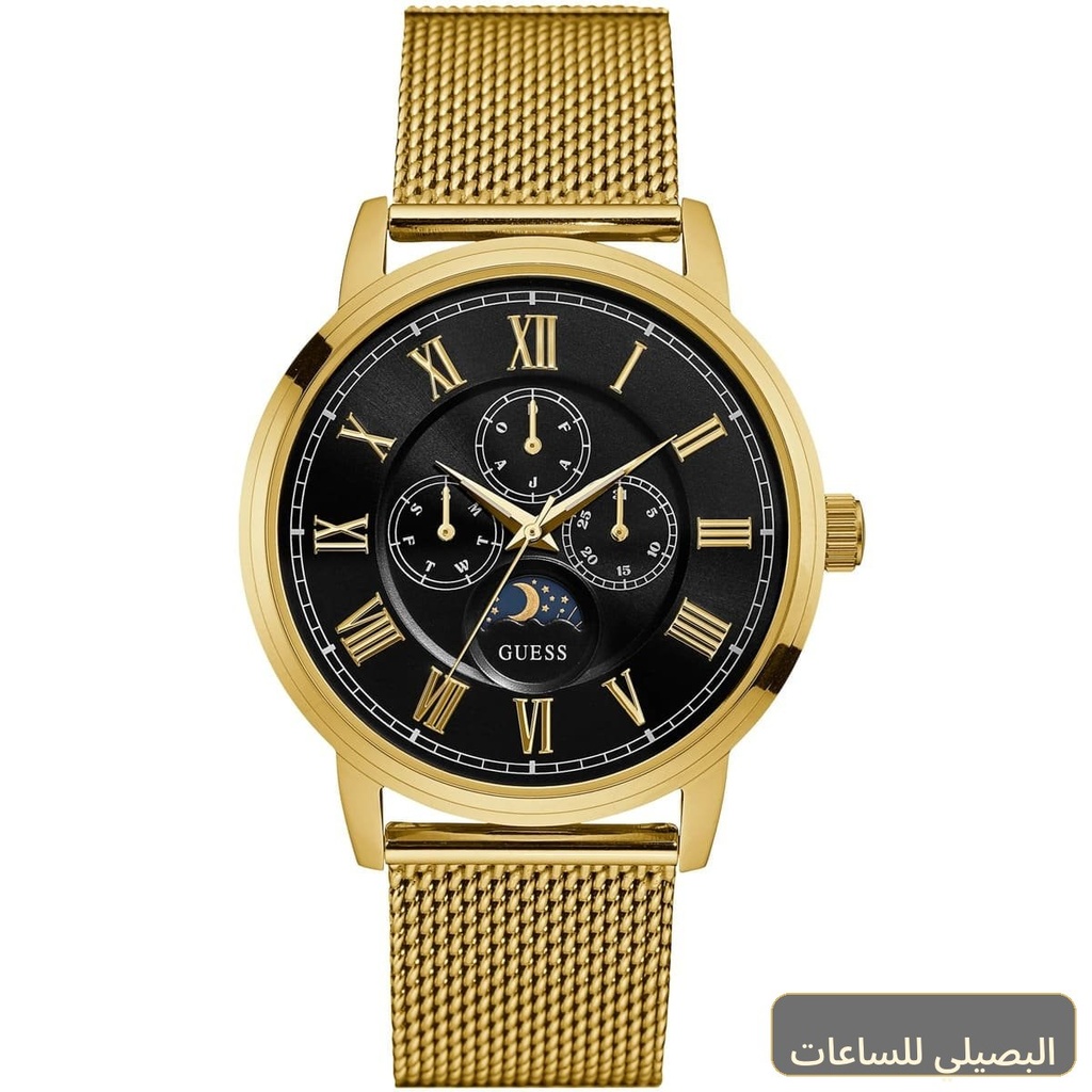 [W0871G2] ساعة جيس ديلانسي للرجال W0871G2 بمينا أسود وسوار ذهبي