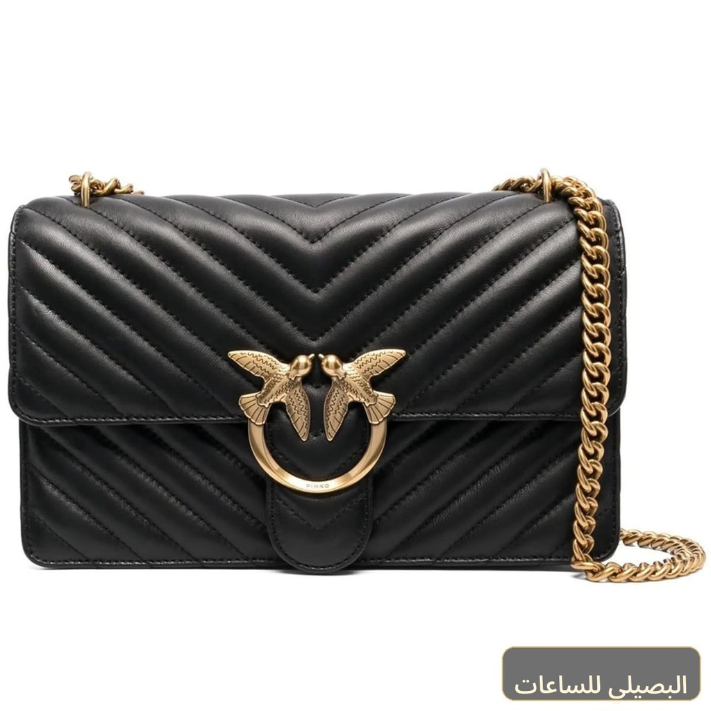 [Z3001] حقيبة كروس بودي نسائية من بينكو باللون الأسود جلد طبيعي