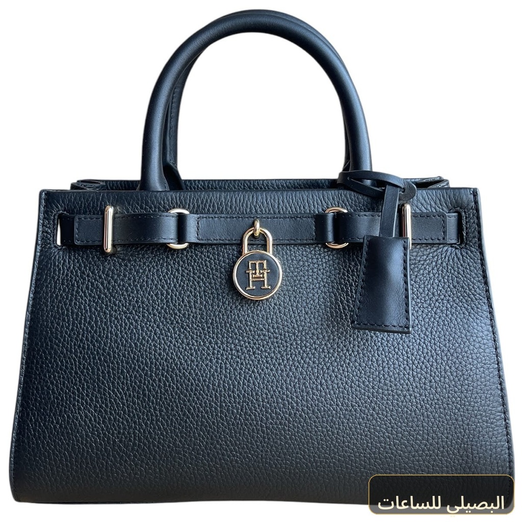 [Z4030] حقيبة كتف نسائية من تومي هيلفيغر باللون الأزرق جلد طبيعي