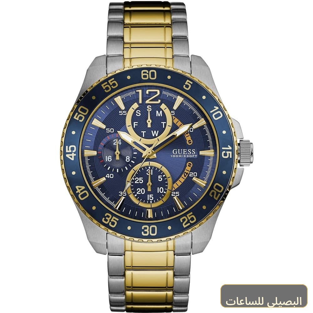 [w0797g1] ساعة جيس جيت للرجال W0797G1 بمينا أزرق وسوار فضي وذهبي