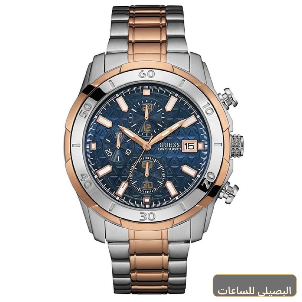 [w0746g1] ساعة جيس فولت للرجال W0746G1 بمينا أزرق وسوار فضي ونحاسي