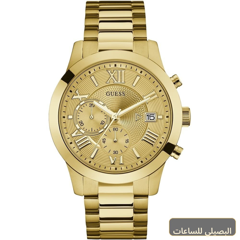 [w0668g4] ساعة جيس أطلس للرجال W0668G4 بميناء وسوار باللون الذهبي