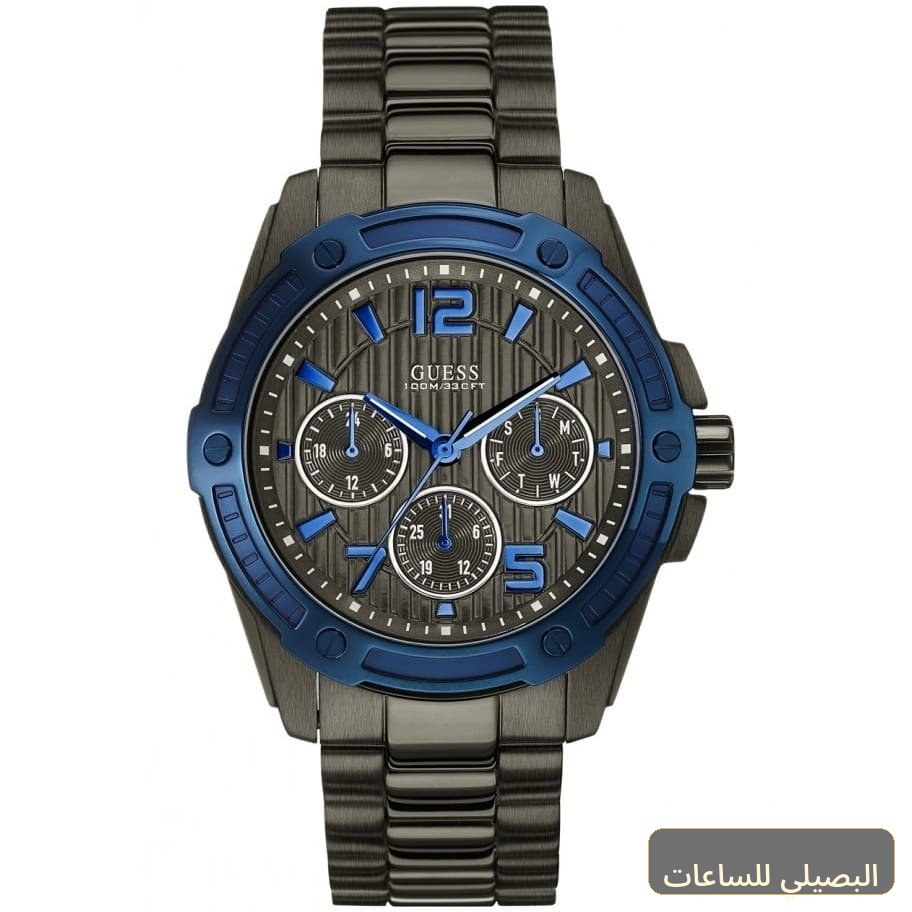 ساعة جيس فلاجشيب للرجال W0601G1 بسوار معدني رمادي