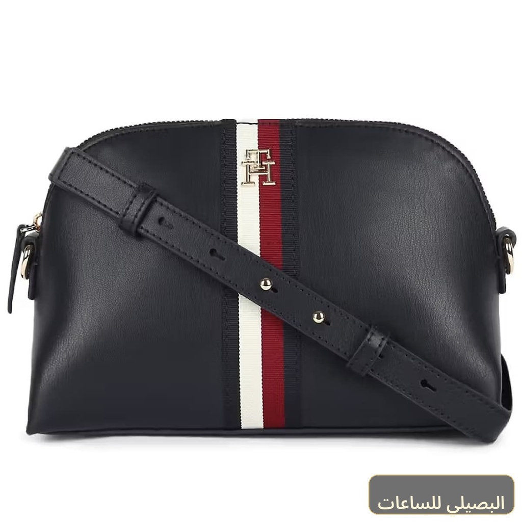 [Z4027] حقيبة كروس بودي نسائية من تومي هيلفيغر باللون الأزرق الداكن