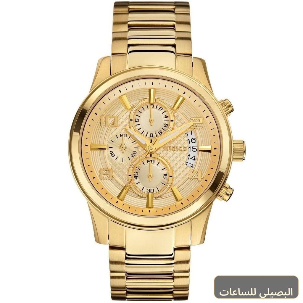 ساعة جيس إكسيك للرجال W0075G5 بسوار ومينا باللون الذهبي