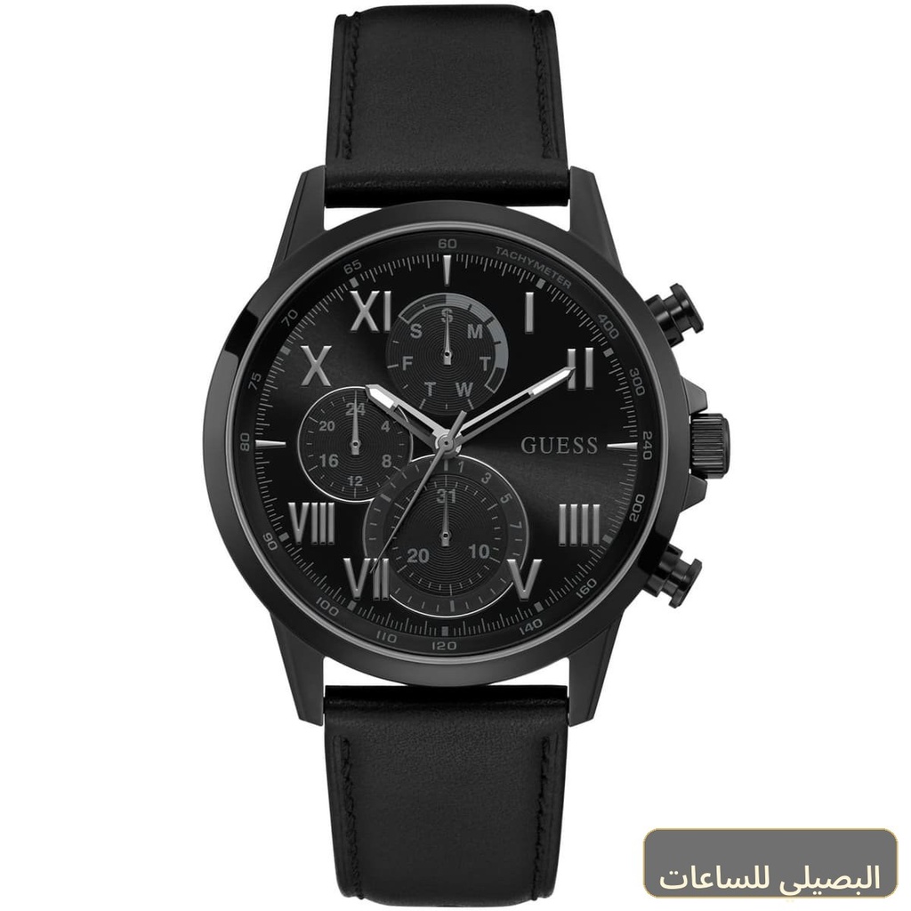 [GW0011G2] ساعة جيس بورتر للرجال GW0011G2 بمينا أسود وسير جلد أسود