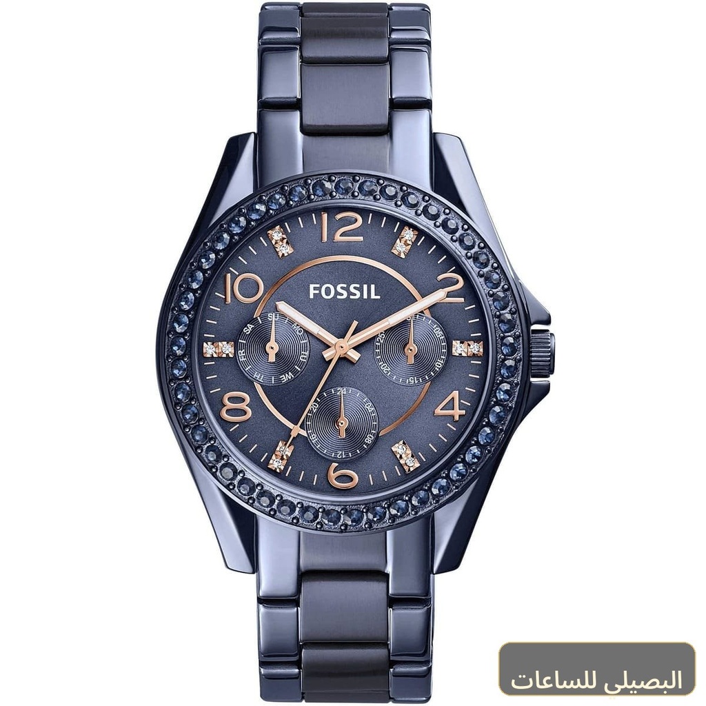 [ES4294] ساعة فوسيل رايلي ES4294 للنساء بسوار معدني أزرق