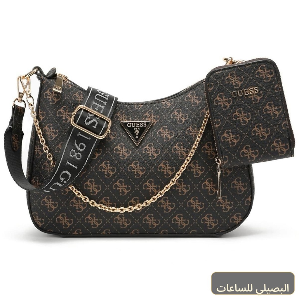 [Z2019] حقيبة كتف نسائية من جيس باللون البني جلد فاخر