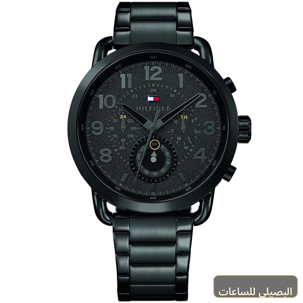 ساعة تومي هيلفيغر بريجز رجالي بسوار معدني أسود 1791423