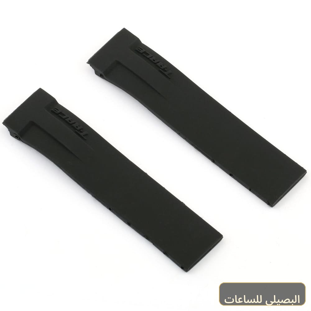 استيك ساعة تيسوت بلون اسودمن المطاط