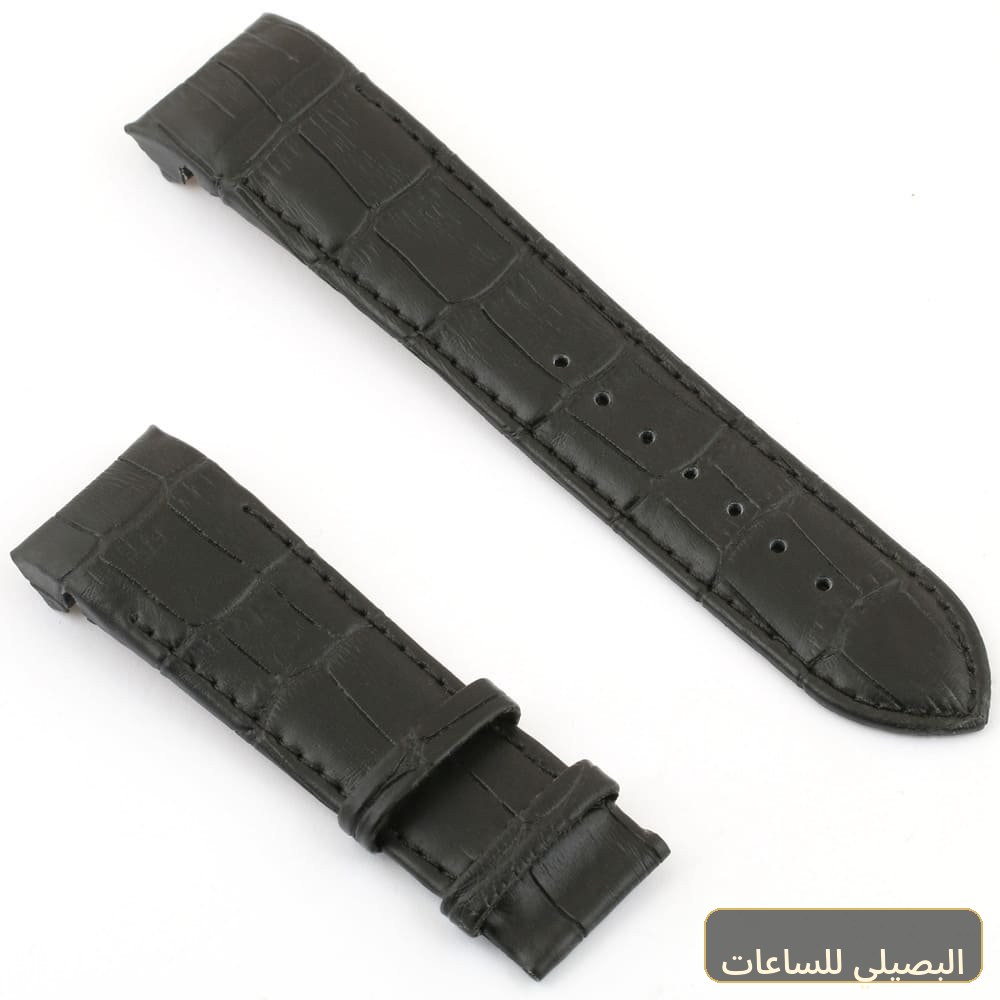 استيك ساعة تيسوت بلون اسود من الجلد