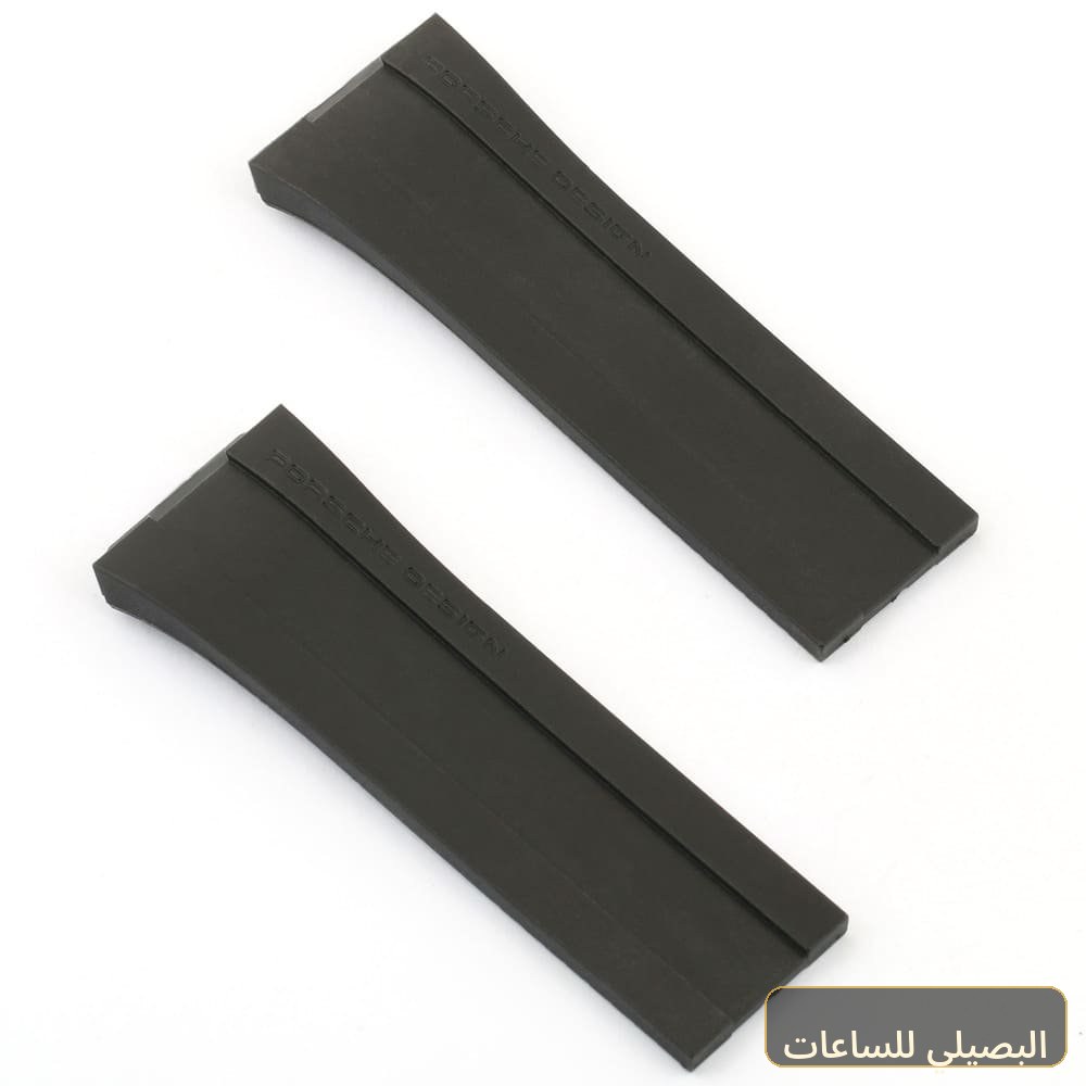 استيك ساعة بورش بلون اسود من المطاط