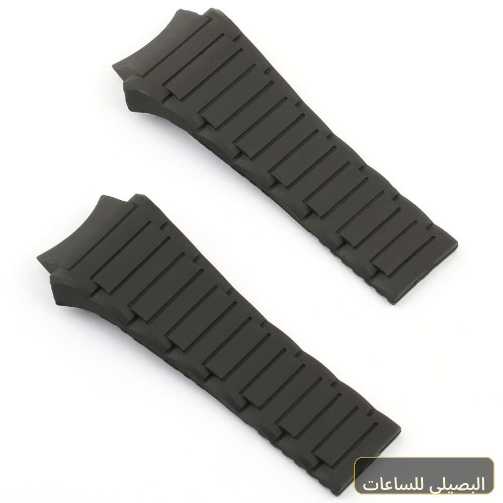 استيك ساعة بورش بلون اسود من المطاط