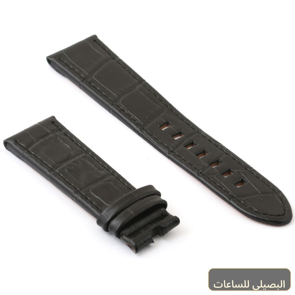 استيك ساعه اسود جلد