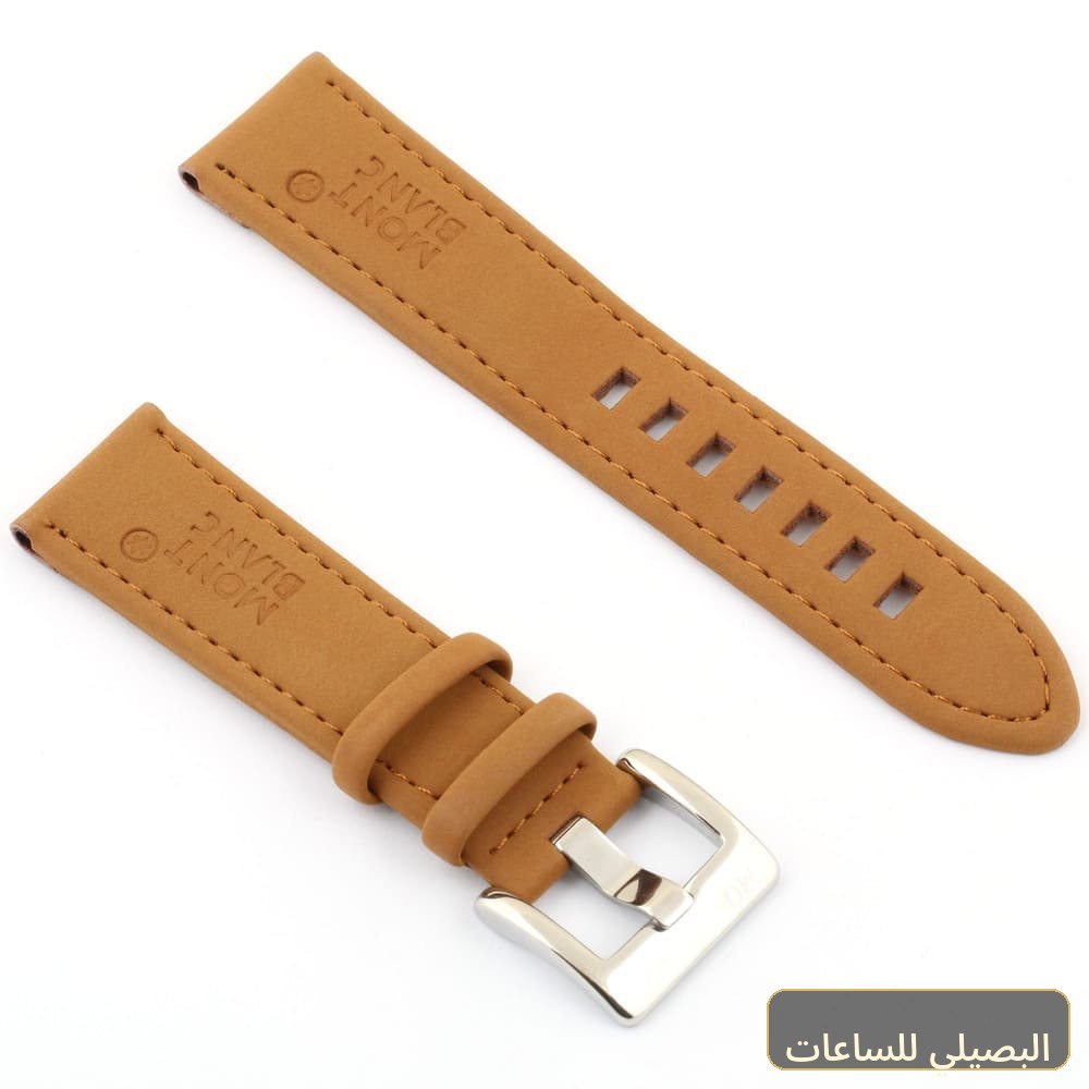 استيك ساعة مونت بلانك بلون بنى شمواة بالابزيم