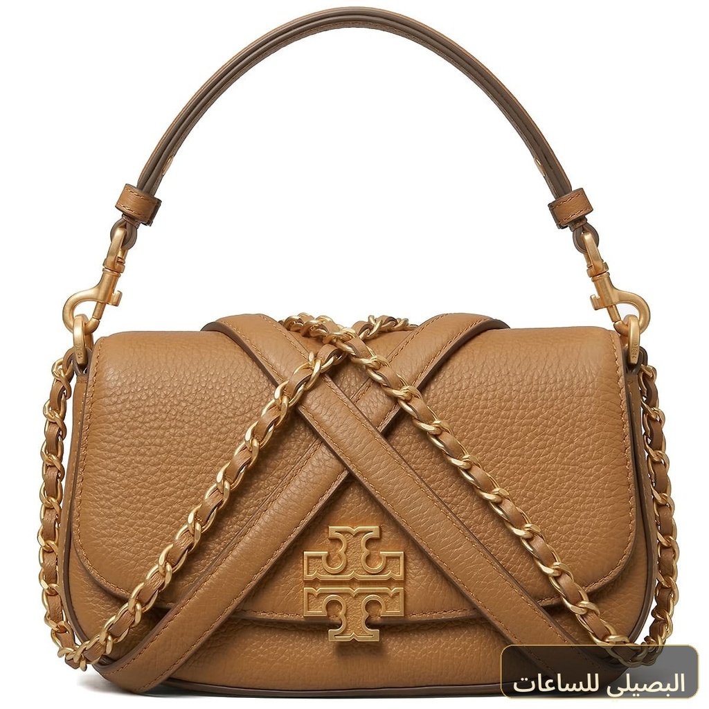 [Z4525] حقيبة كروسبودي نسائية من توري بورش جلد طبيعي بني