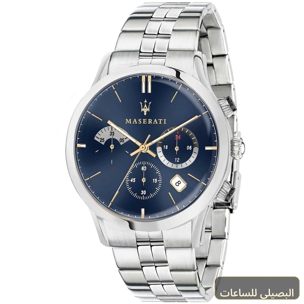 ساعة مازيراتي ريكوردو رجالي R8873633001 بسوار فضي