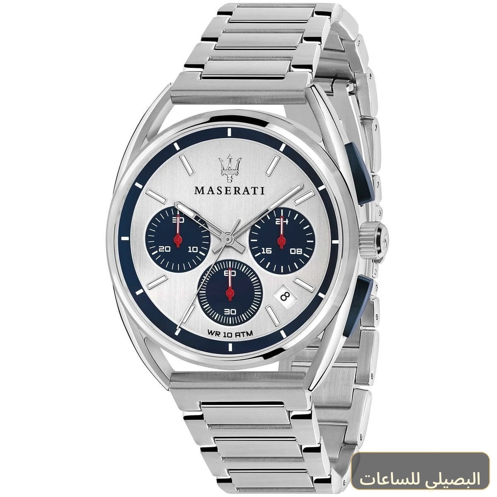 [R8873632001] ساعة مازيراتي تريمارانو رجالي R8873632001 بسير ستانلس ستيل فضي