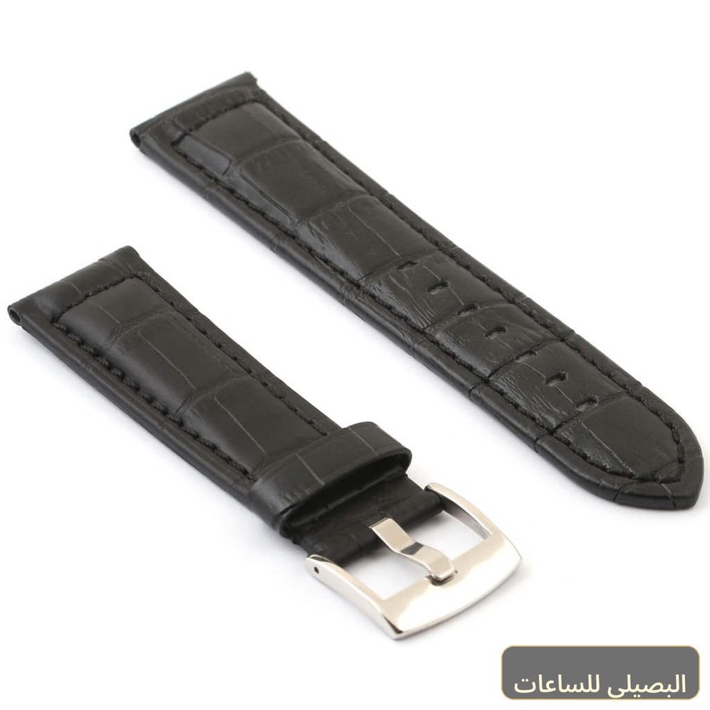 استيك ساعة اسود جلد