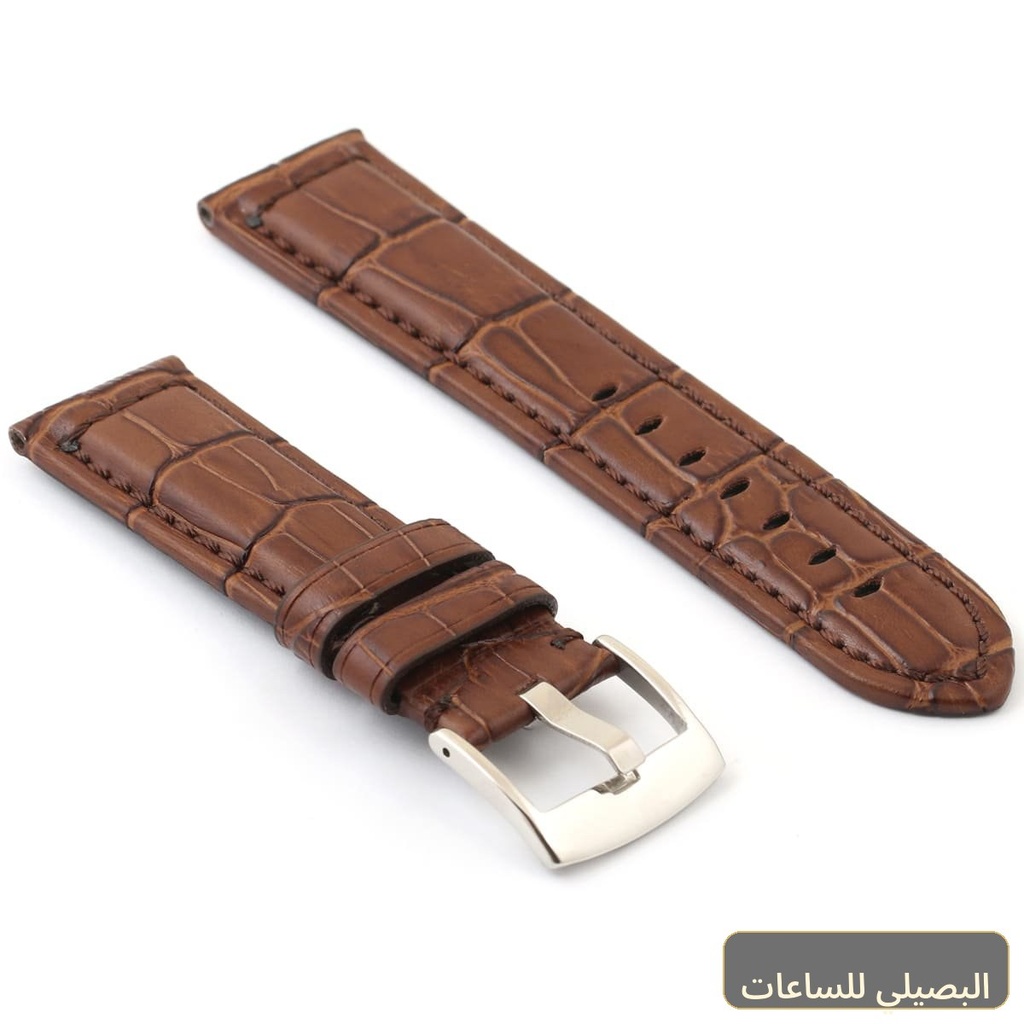 استيك ساعة جلد بني