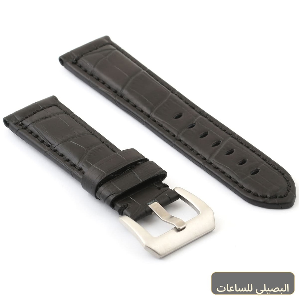 استيك ساعة جلد اسود