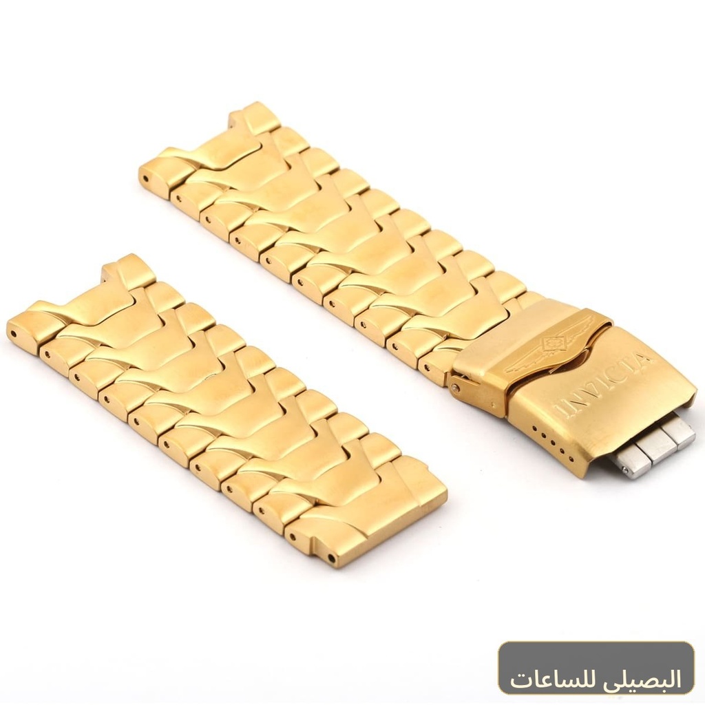 استيك ساعه معدن ذهبي