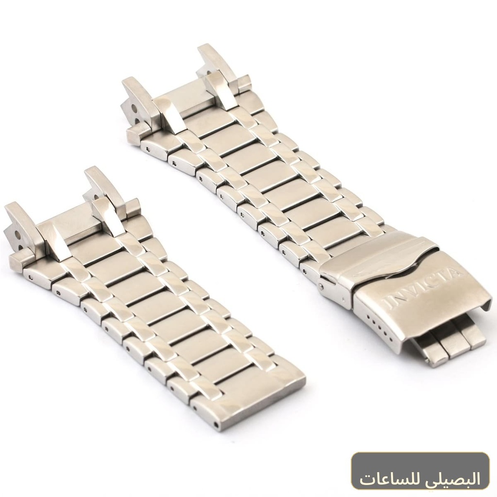 استيك ساعه معدن فضي