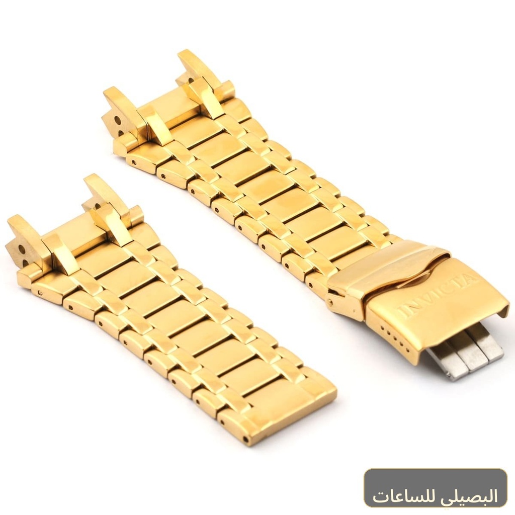 استيك ساعه ستانليس ستيل ذهبي