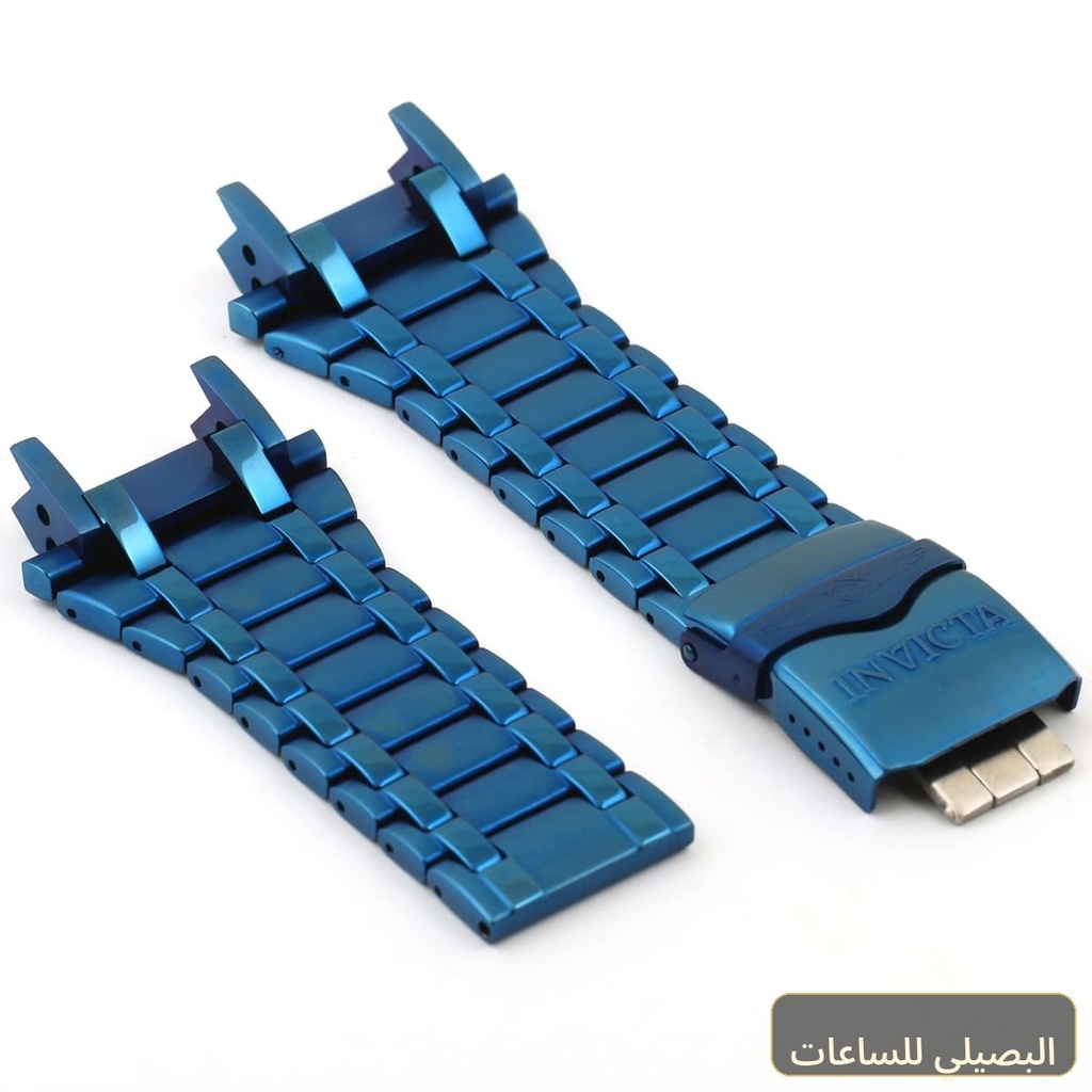 استيك ساعه ستانليس ستيل ازرق