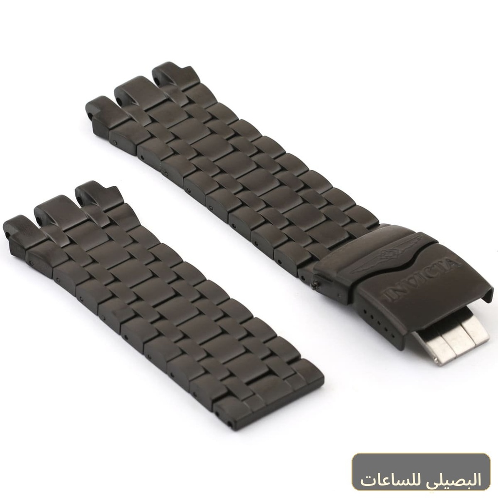 استيك ساعة ستانليس ستيل اسود