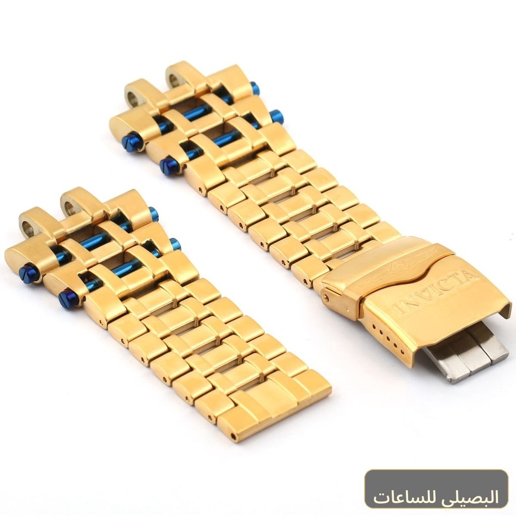 استيك ساعه معدن ذهبي