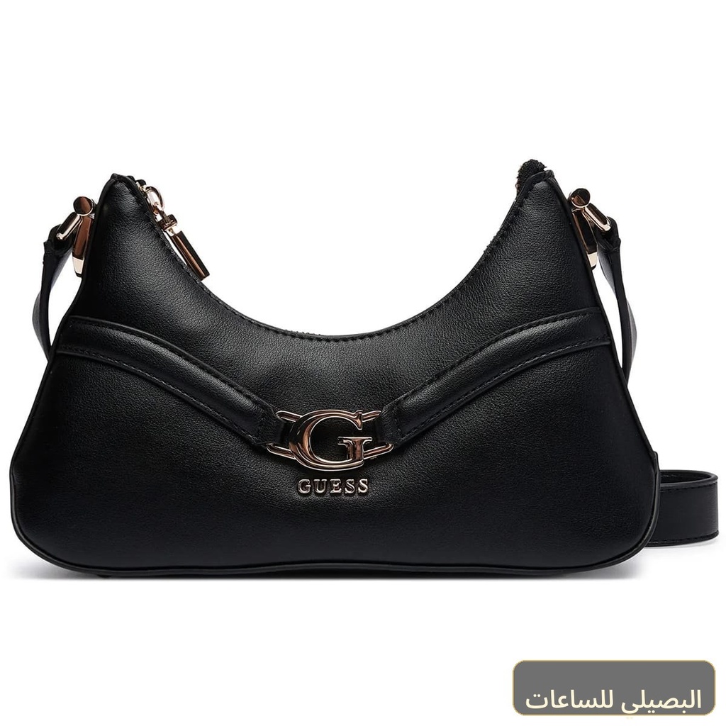 حقيبة كتف نسائية سوداء من جيس جلد فاخر