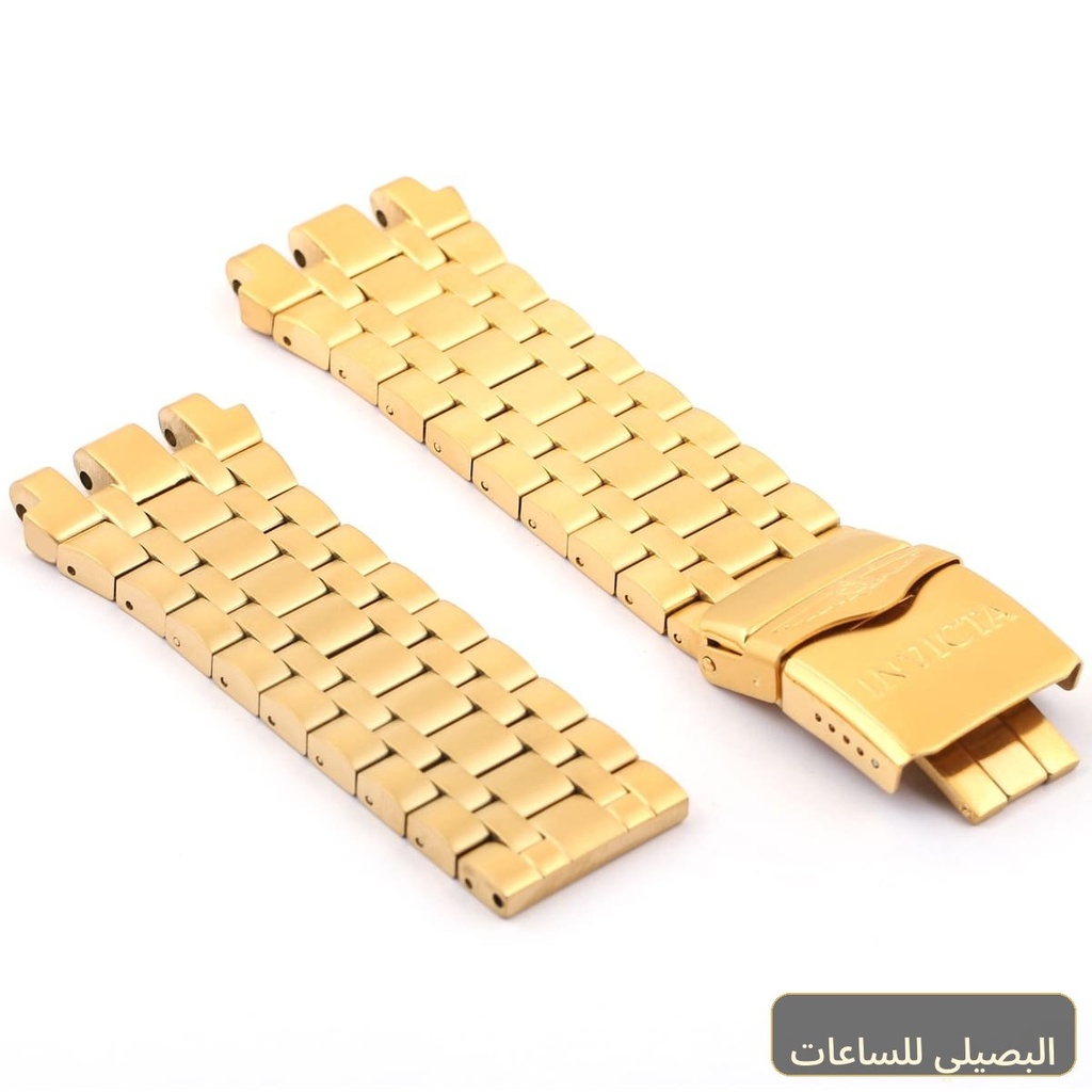 استيك ساعه معدن ذهبي