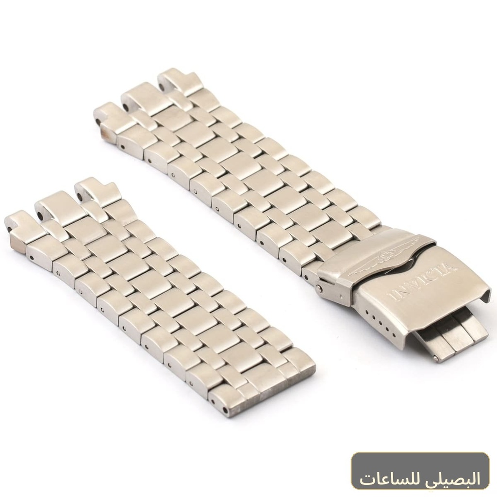 استيك ساعه ستانليس ستيل فضي