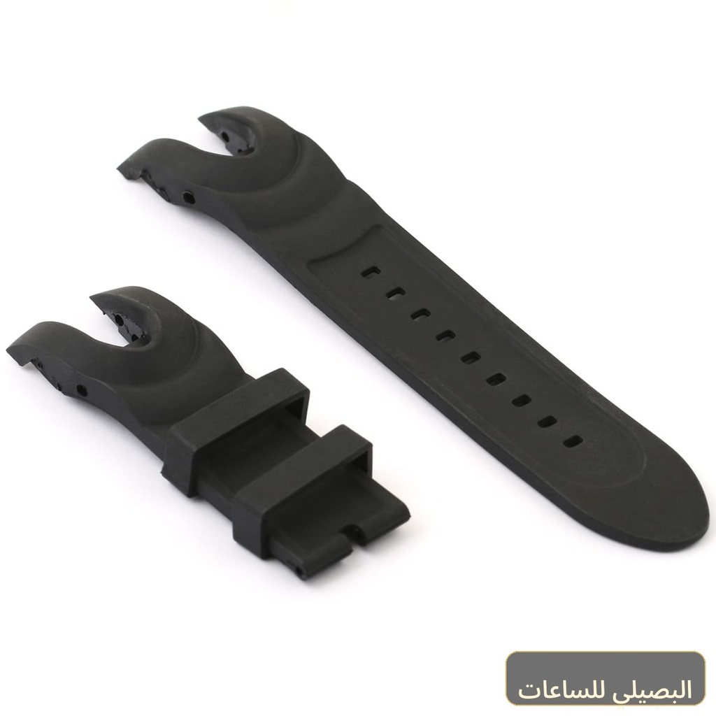 استيك ساعه مطاط اسود