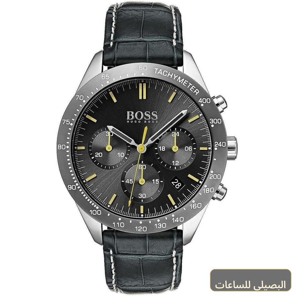 [1513659] ساعة هوغو بوس تالنت رجالية بسوار جلد أسود