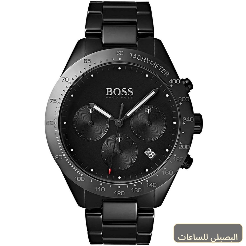 [1513581] ساعة هوجو بوس تالنت رجالي بسوار ستانلس ستيل أسود 1513581