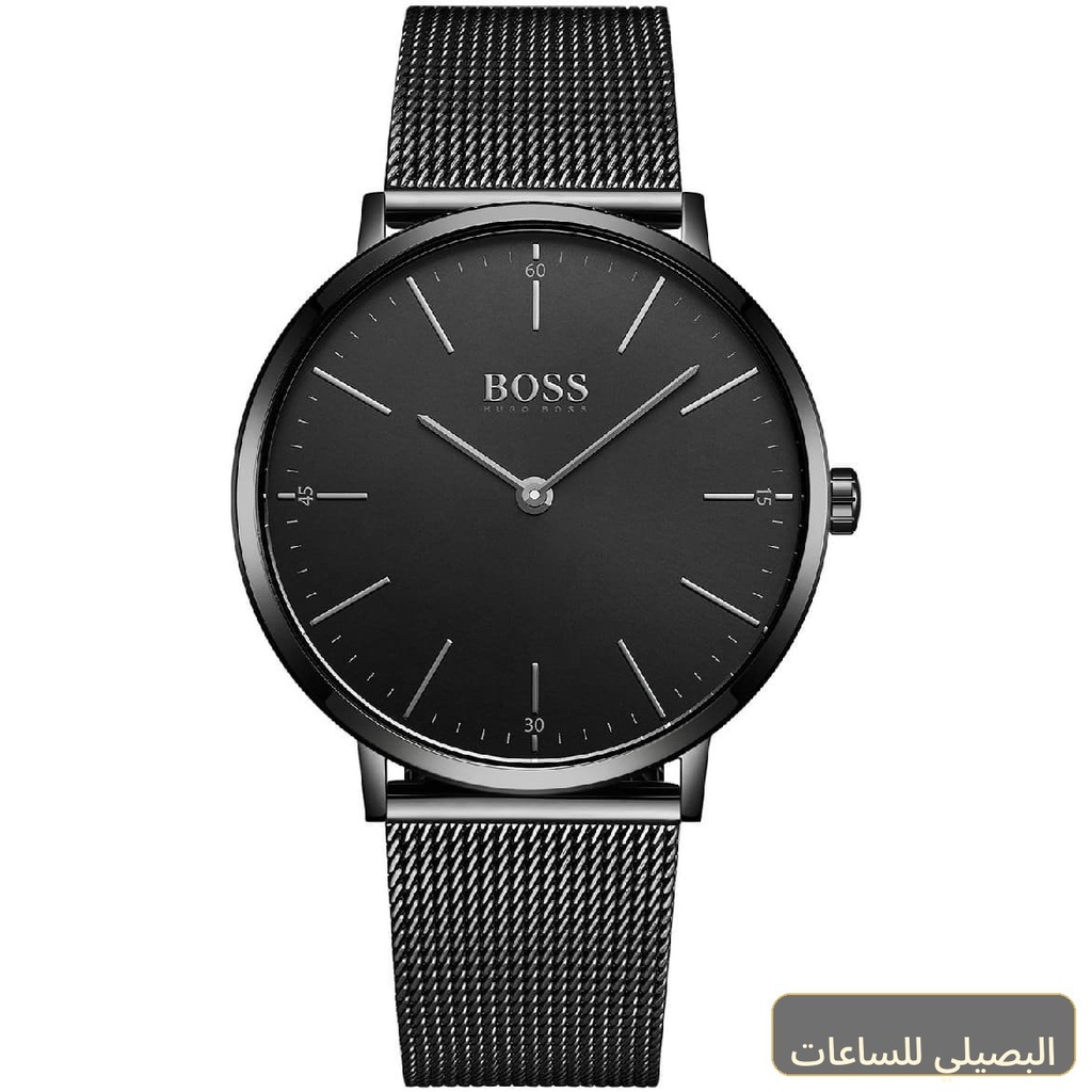 [1513542] ساعة هوغو بوس هوريزون للرجال بسوار معدني أسود 1513542