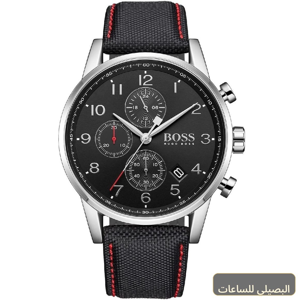 ساعة هوجو بوس نافيجيتور للرجال بسير جلد أسود 1513535