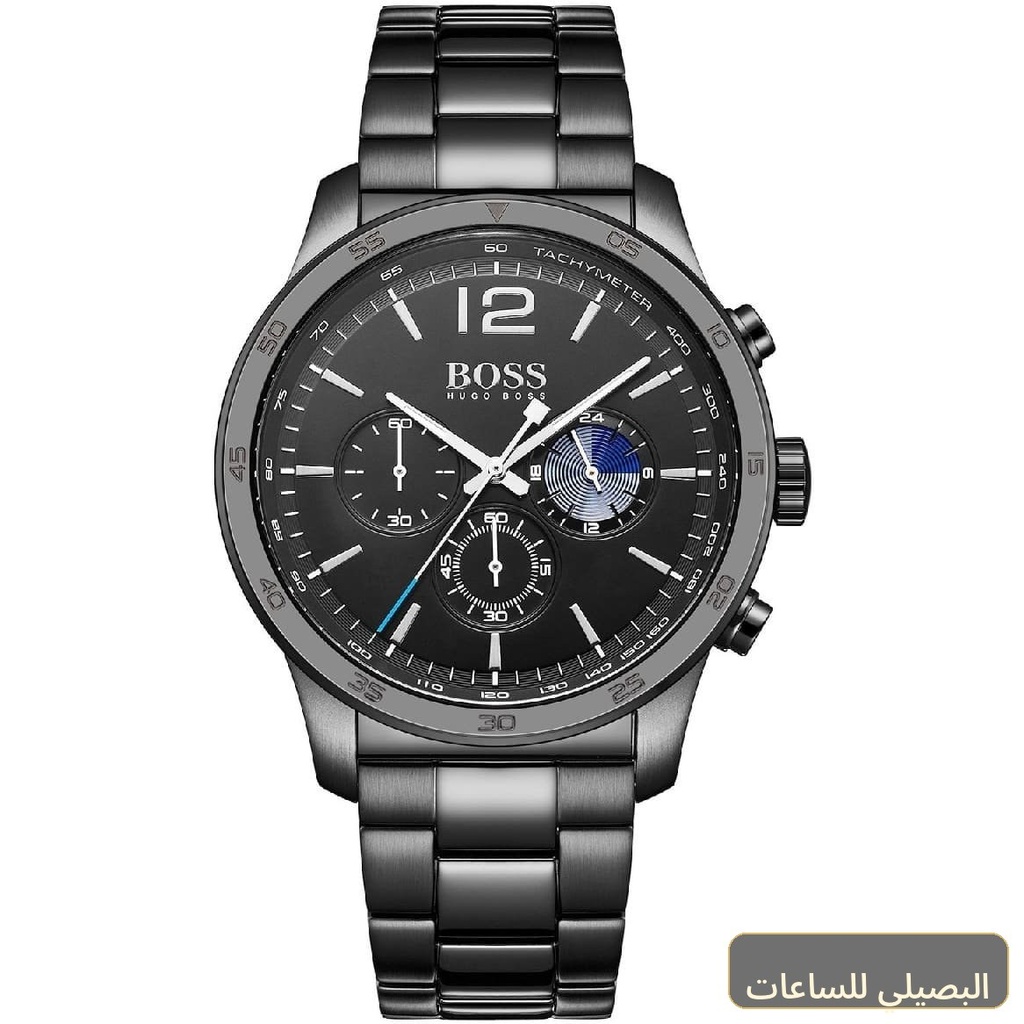 [1513528] ساعة هوجو بوس بروفيشنال رجالي بسوار معدني أسود 1513528