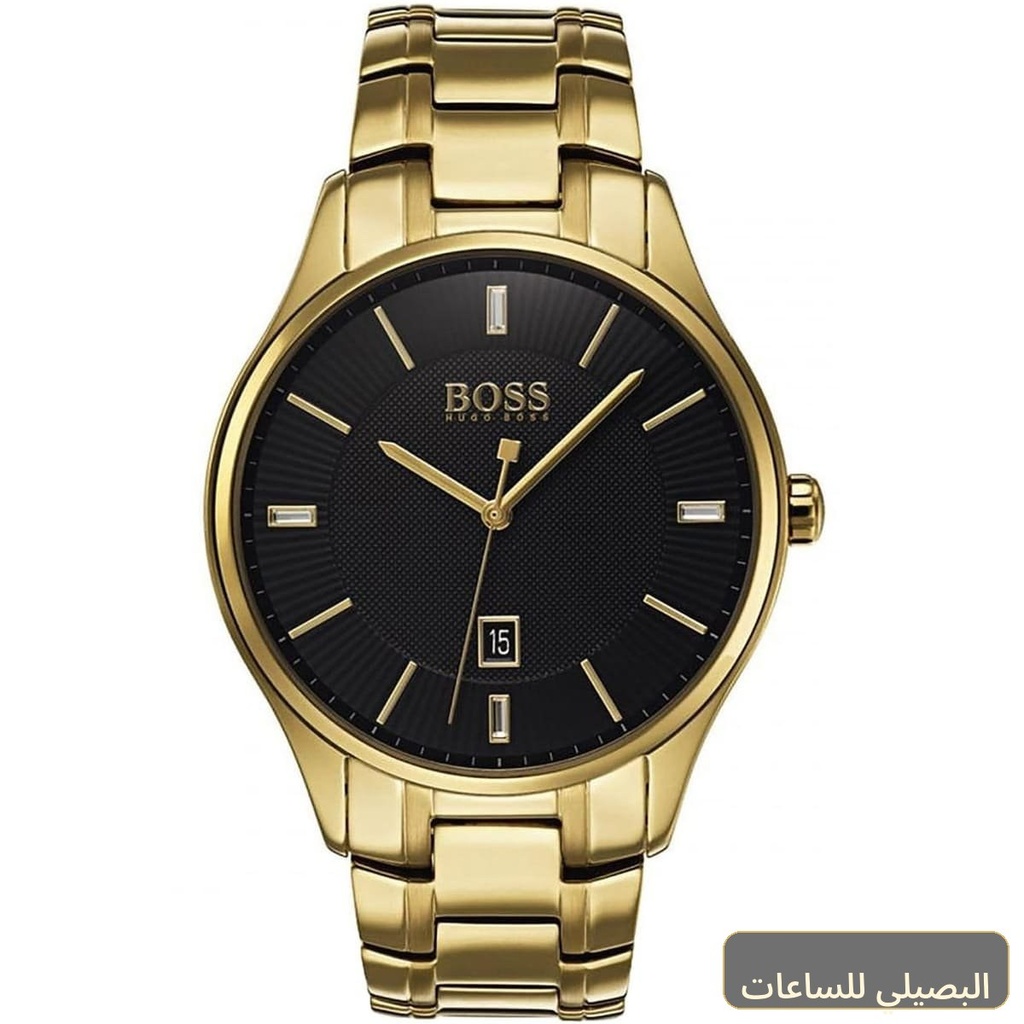 [1513521] ساعة هوغو بوس جوفرنر للرجال بسوار ستانلس ستيل ذهبي 1513521