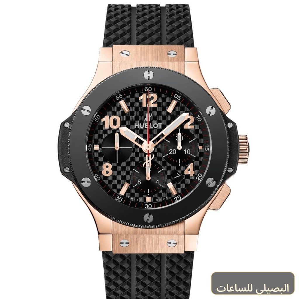 [70562] ساعة هوبلت بيج بانج ميرور أوريجنال للرجال بسير أسود ونظام كوارتز