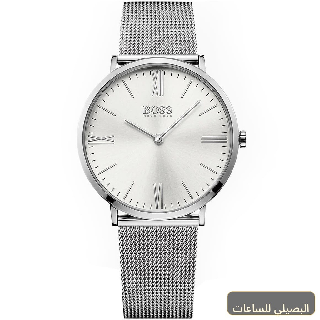 ساعة هوغو بوس جاكسون للرجال بسوار معدني فضي 1513459
